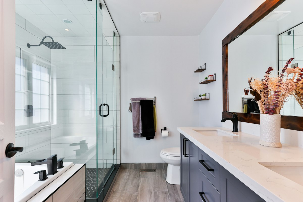 Spotless Attached Bathroom with Hot Water
